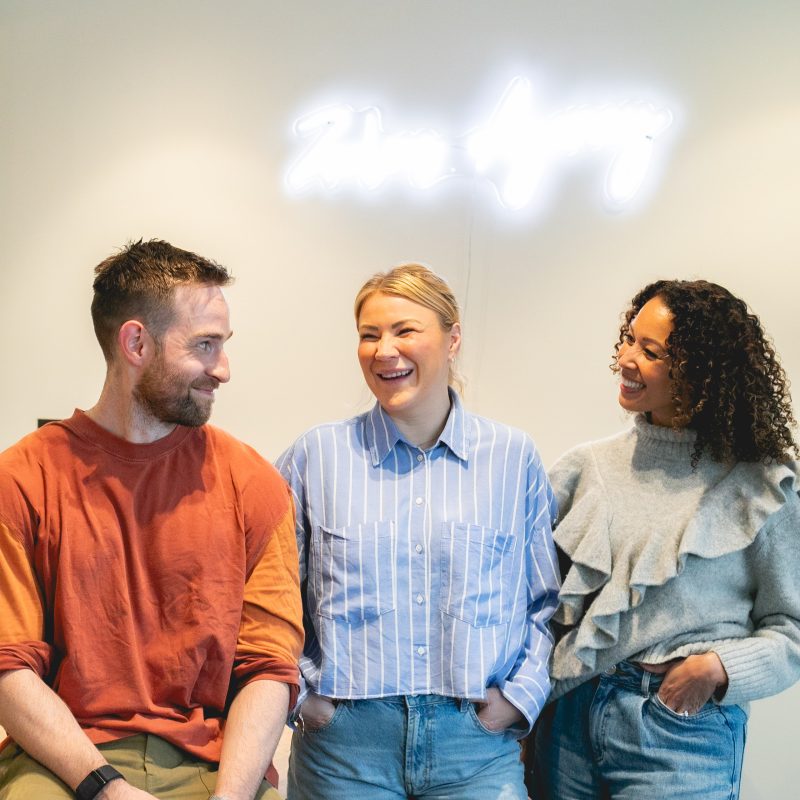 A team photo of Zealous Agency based in Leeds Dock