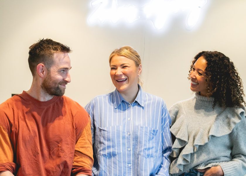 A team photo of Zealous Agency based in Leeds Dock