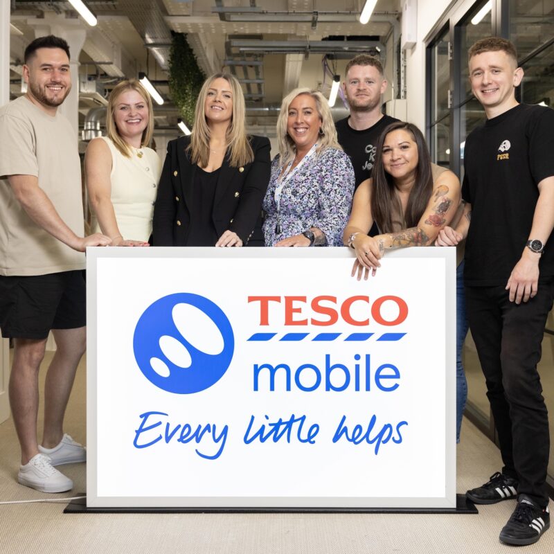 Tesco Mobile in Manchester working in a flexible workspace