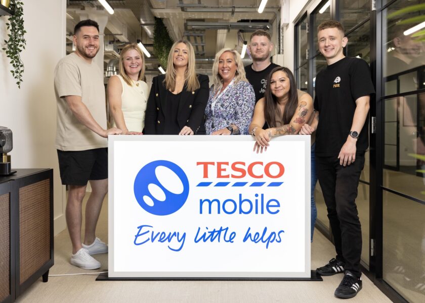 Tesco Mobile in Manchester working in a flexible workspace