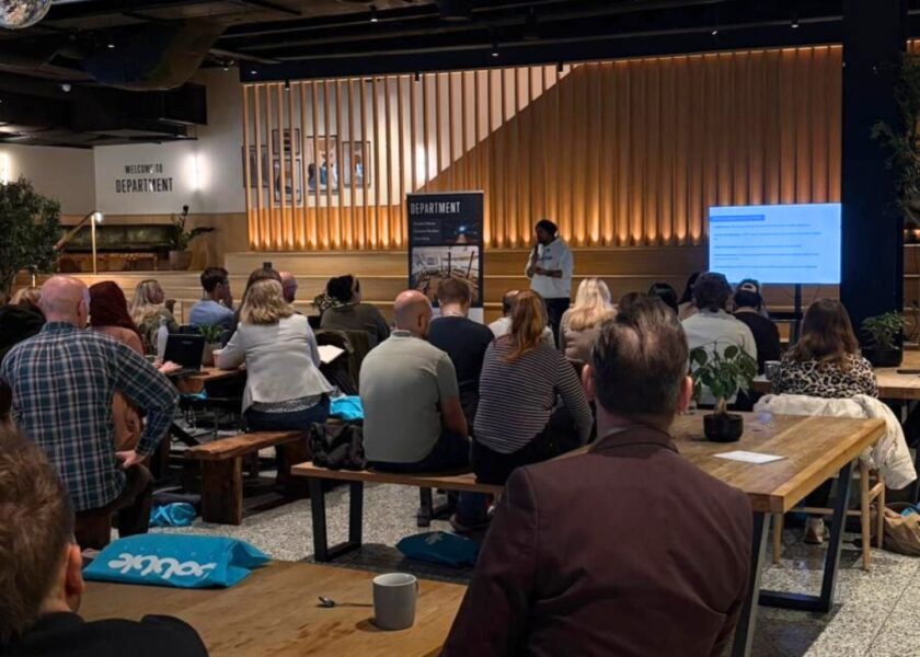 Bobble Digital CEO hosting an event called AEO is the new SEO at Department Leeds Dock for Leeds Digital Festival 2025